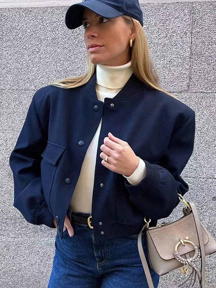 Women's Tweed Overshirt With Pockets