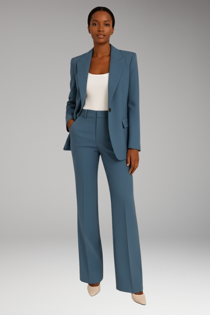 Women's Blazer Suit Straight Leg Pants