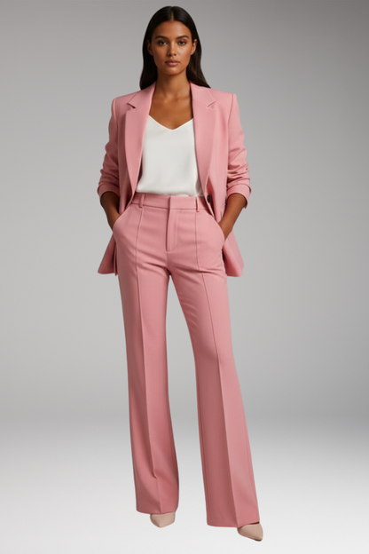 Women's Blazer Suit Straight Leg Pants