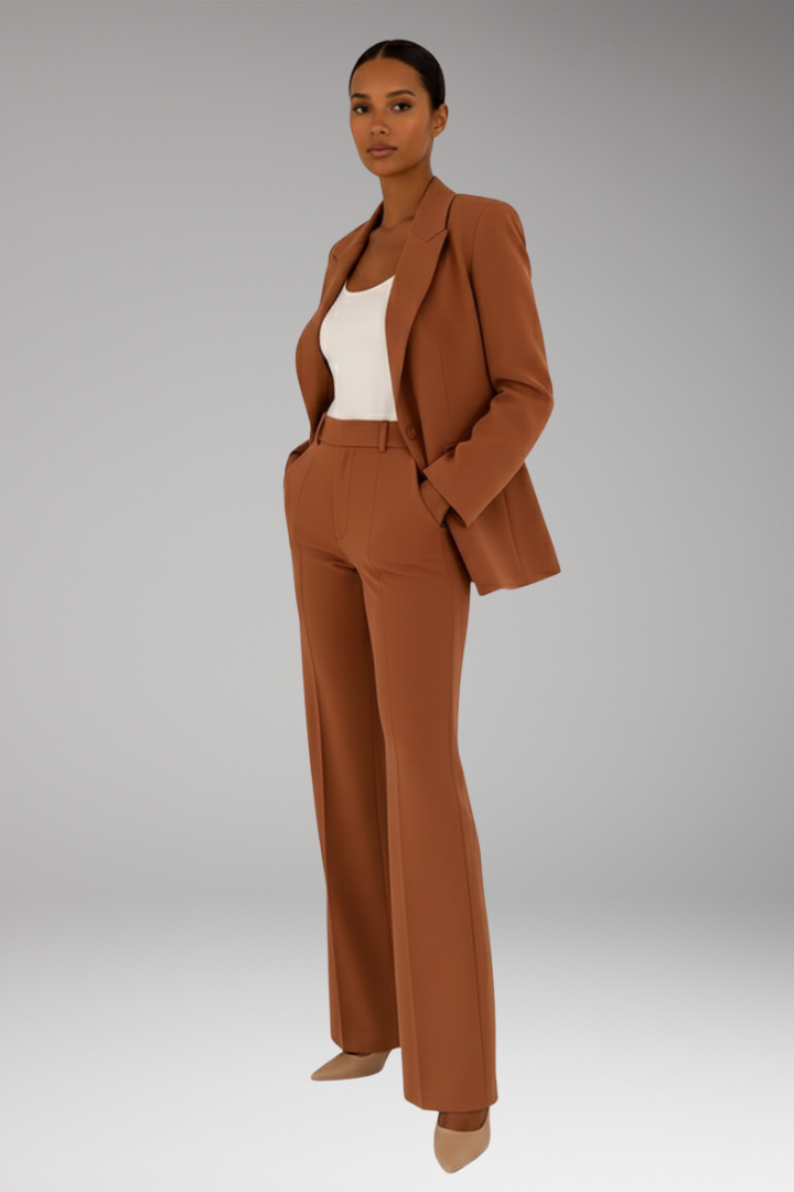 Women's Blazer Suit Straight Leg Pants