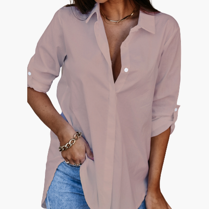 Women's Collared Button Up Shirt