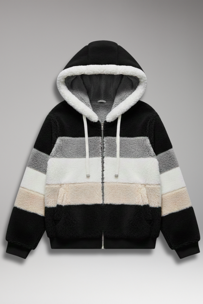 Women's Winter Parka Coat Faux Fur Lined Hooded - VibreMode