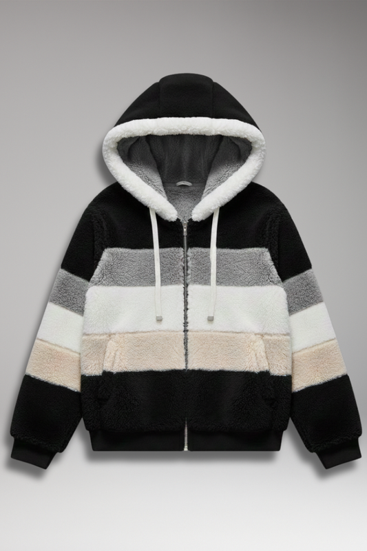 Women's Winter Parka Coat Faux Fur Lined Hooded - VibreMode