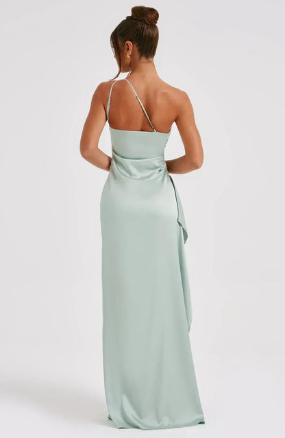 Elegant Long Formal Asymmetric Maxi Dress