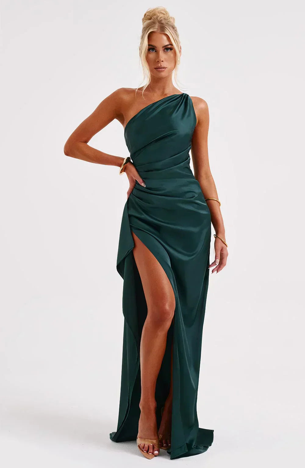 Elegant Long Formal Asymmetric Maxi Dress