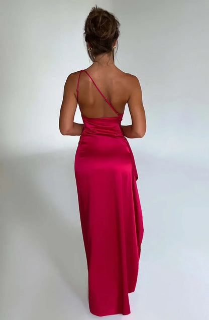 Elegant Long Formal Asymmetric Maxi Dress
