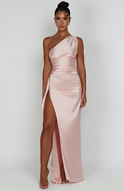 Elegant Long Formal Asymmetric Maxi Dress