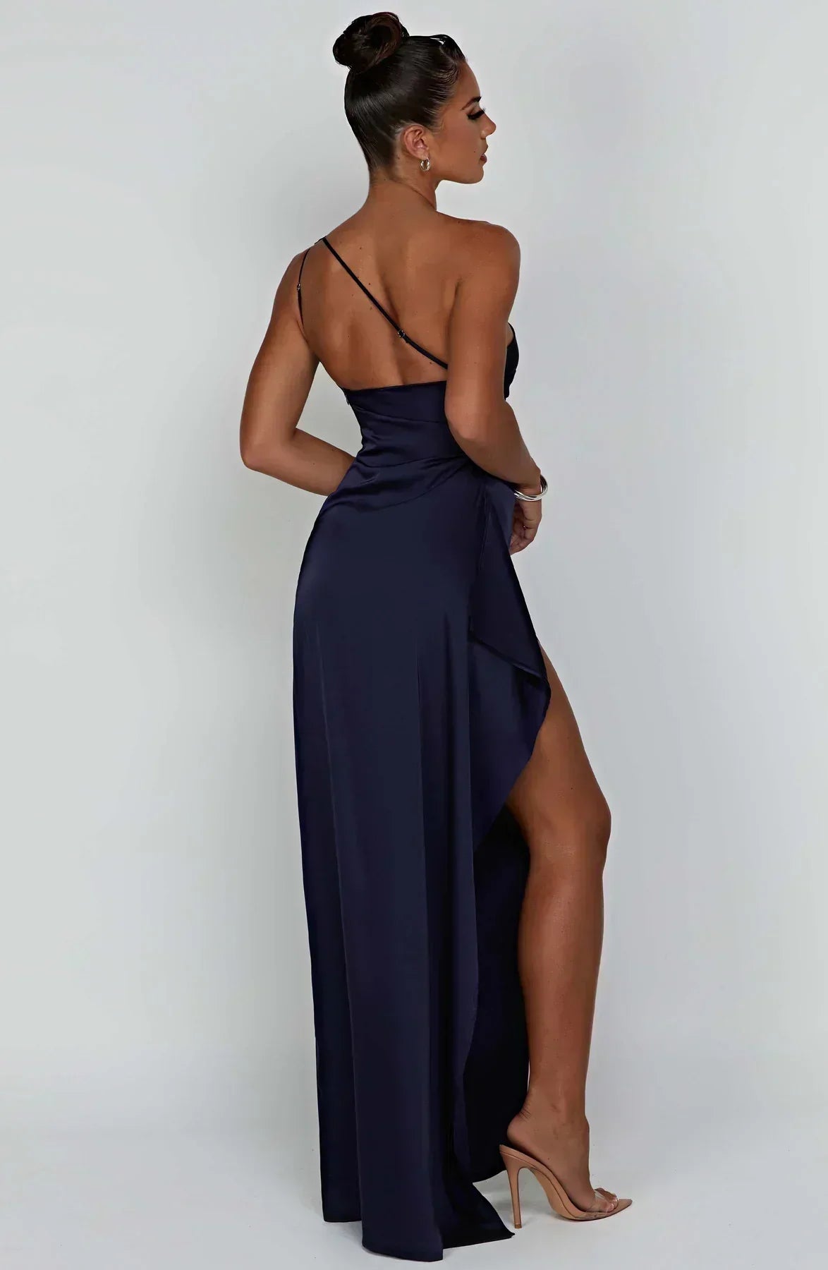 Elegant Long Formal Asymmetric Maxi Dress