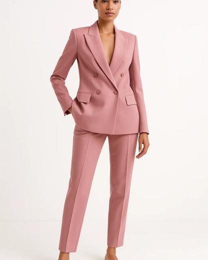 Women's Business Suit Set Elegant Blazer and Trousers