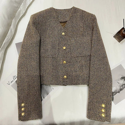 Chic Spring Short Button Jacket for Women