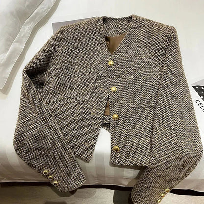 Chic Spring Short Button Jacket for Women