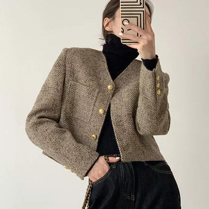 Chic Spring Short Button Jacket for Women - VibreMode