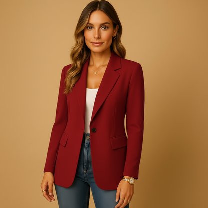 Chic Ladies Spring fitted Blazer Jacket