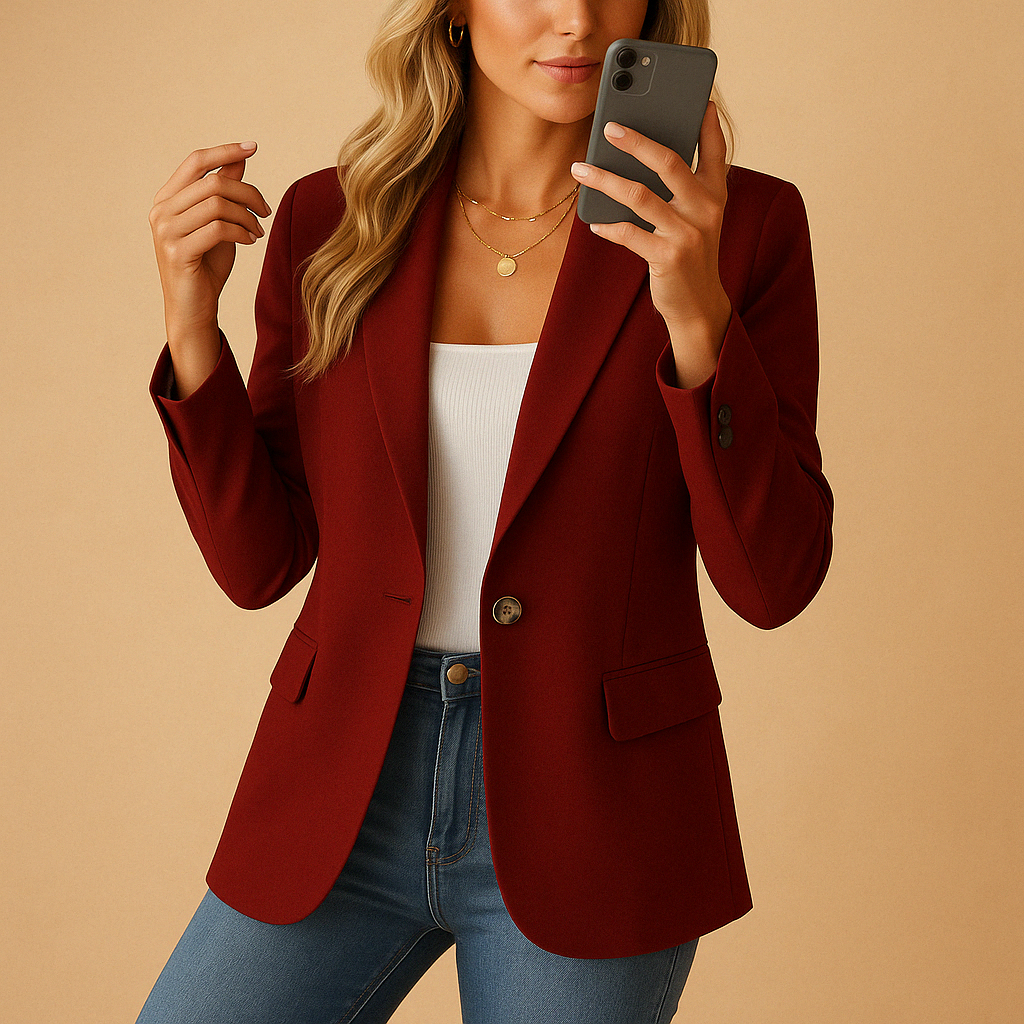 Women's Tailored Blazer Stretch Fabric