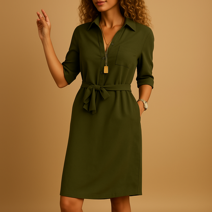 Chic Ladies Floral Waist Dress
