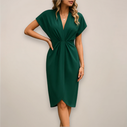 Floral Ladies V Neck Wrap Dress Style