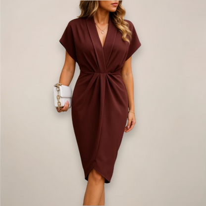 Floral Ladies V Neck Wrap Dress Style