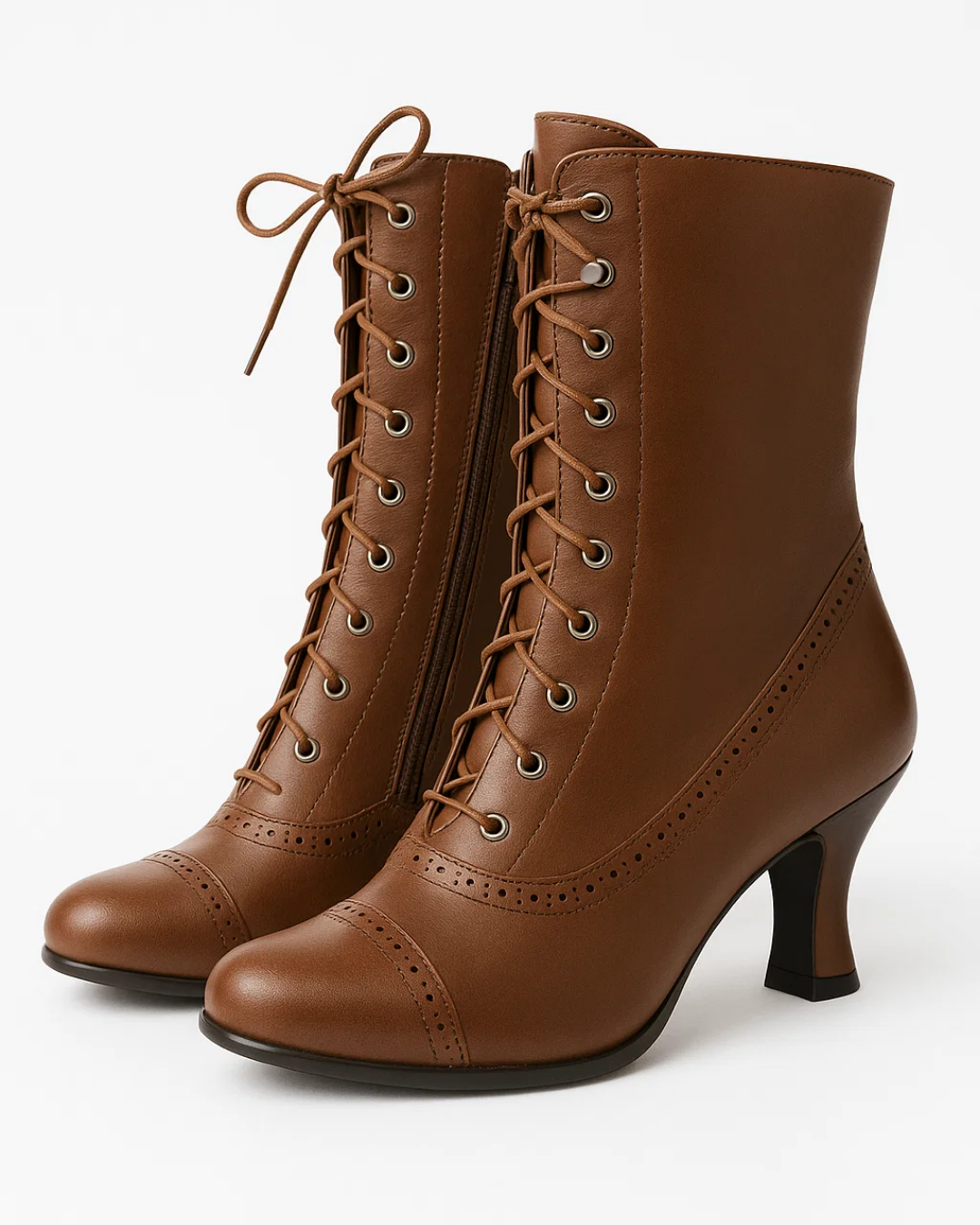 Women's Ankle Boots Lace-Up Zipper - VibreMode