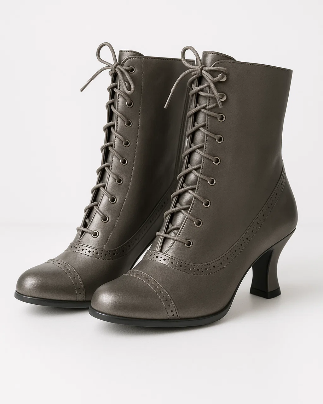 Women's Ankle Boots Lace-Up Zipper