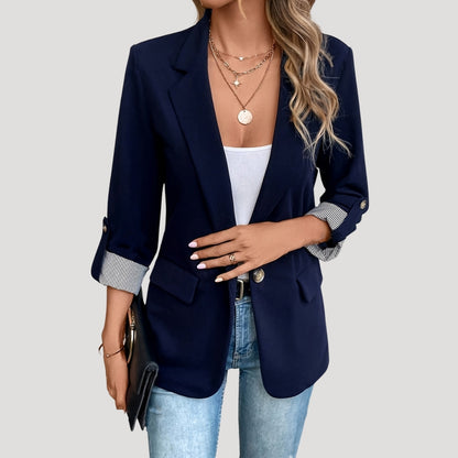 Women's Classic Fit Spring Blazer Jacket - VibreMode