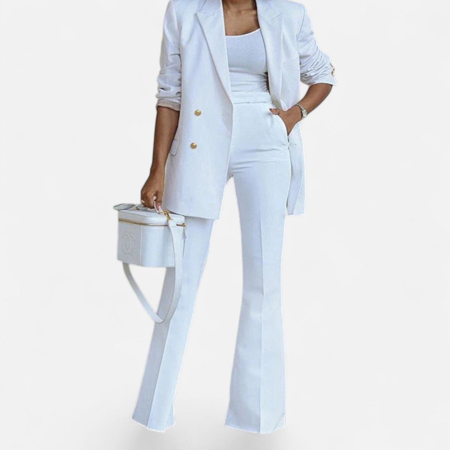 Classic Women's Spring Two Piece Pantsuit Set