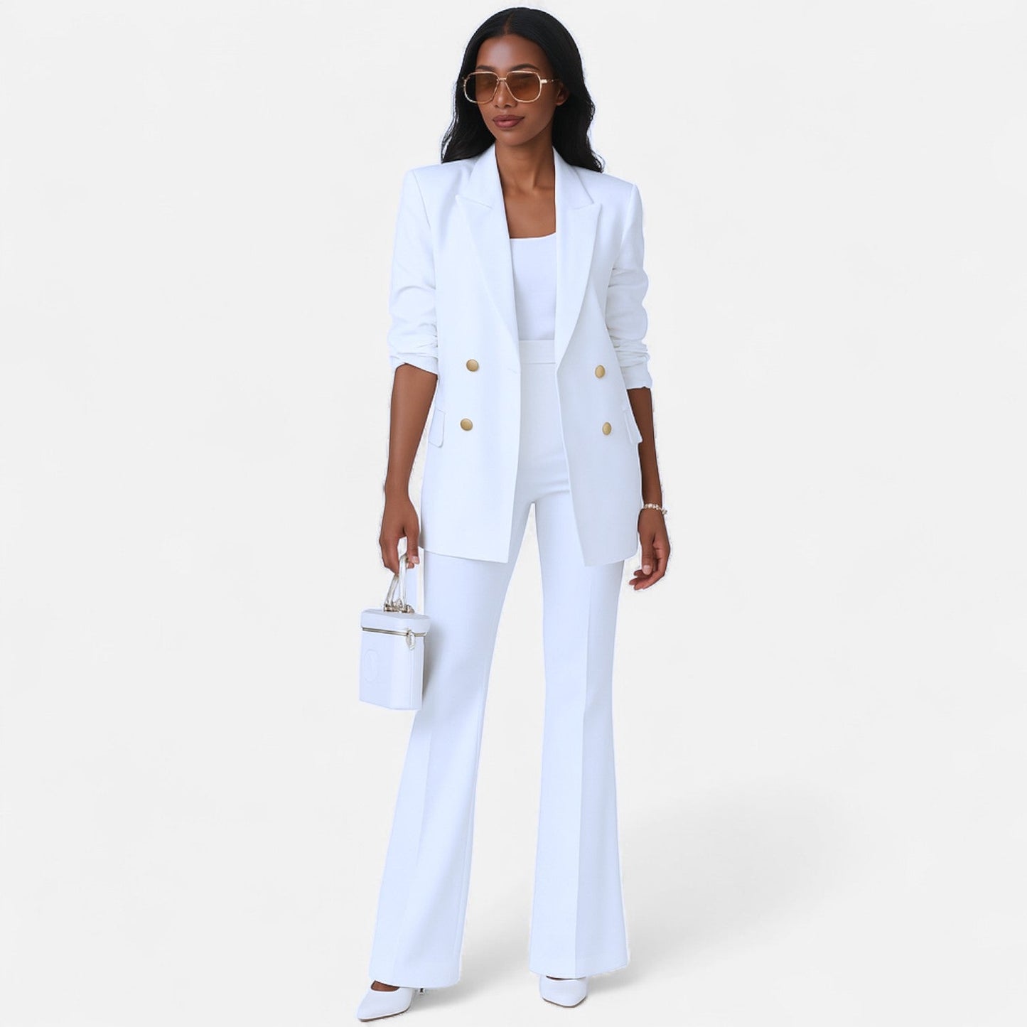 Classic Women's Spring Two Piece Pantsuit Set - VibreMode