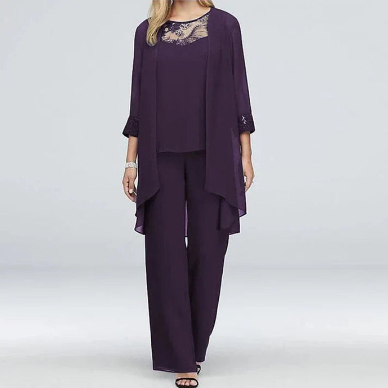 Chic Ladies 3 Piece Spring Pants Outfit - VibreMode