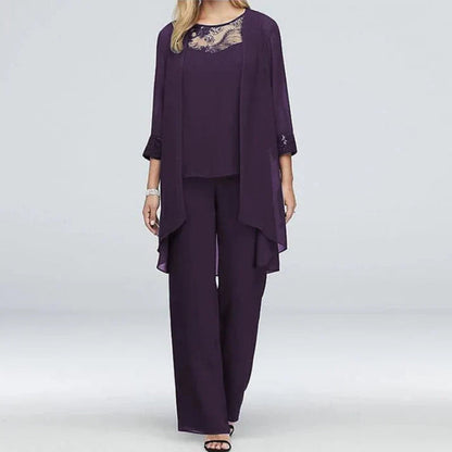 Chic Ladies 3 Piece Spring Pants Outfit - VibreMode