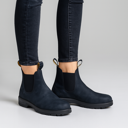 Warm Womens Black Chelsea Boot Shoes