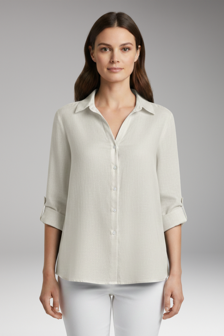 Women's Long Sleeve Button Blouse
