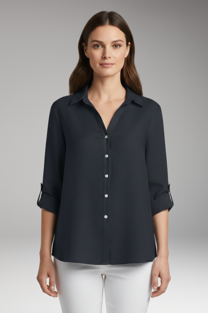 Women's Long Sleeve Button Blouse