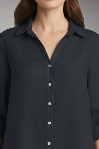 Women's Long Sleeve Button Blouse
