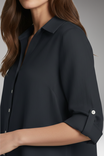 Women's Long Sleeve Button Blouse