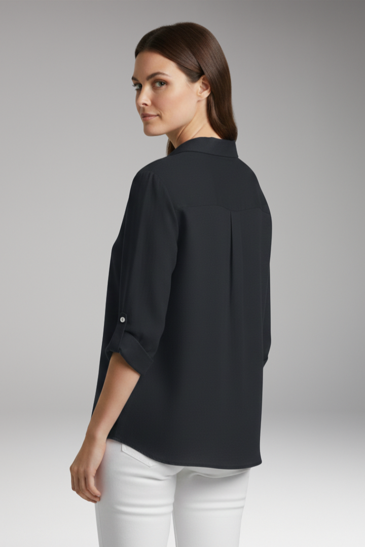 Women's Long Sleeve Button Blouse