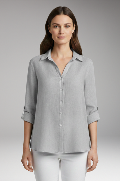 Women's Long Sleeve Button Blouse