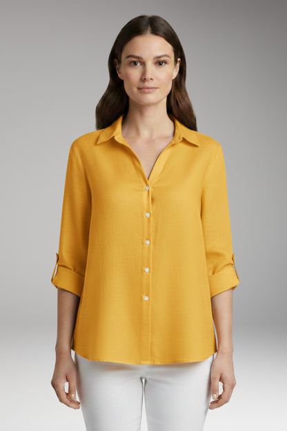 Women's Long Sleeve Button Blouse