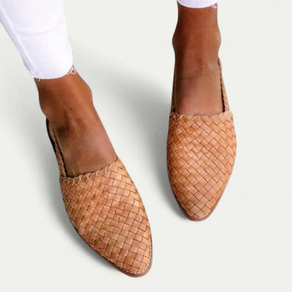 Women's Woven Slingback Flats Comfortable Design - VibreMode