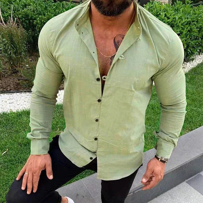 Men's Linen Dress Shirt