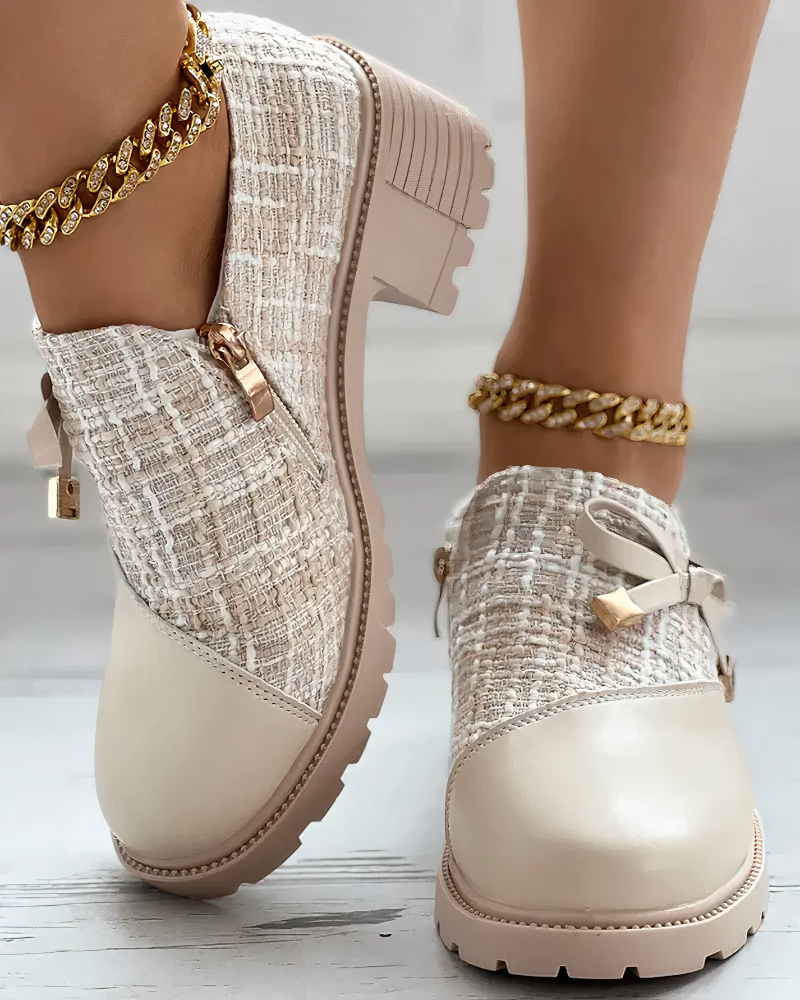 Women's Slip On Heels Lace Detail - VibreMode