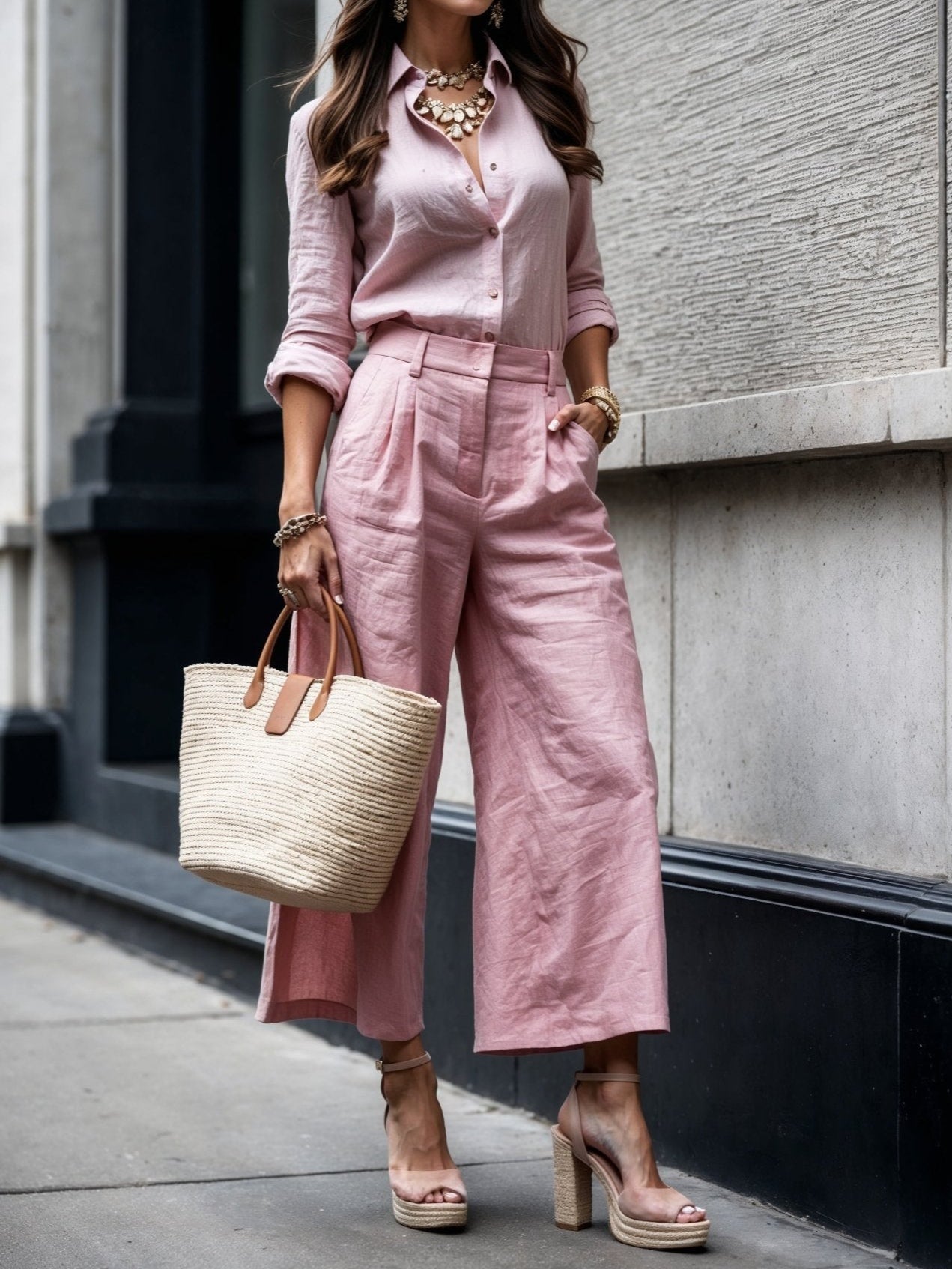 Women's Casual Crop Pants and Top Set - VibreMode