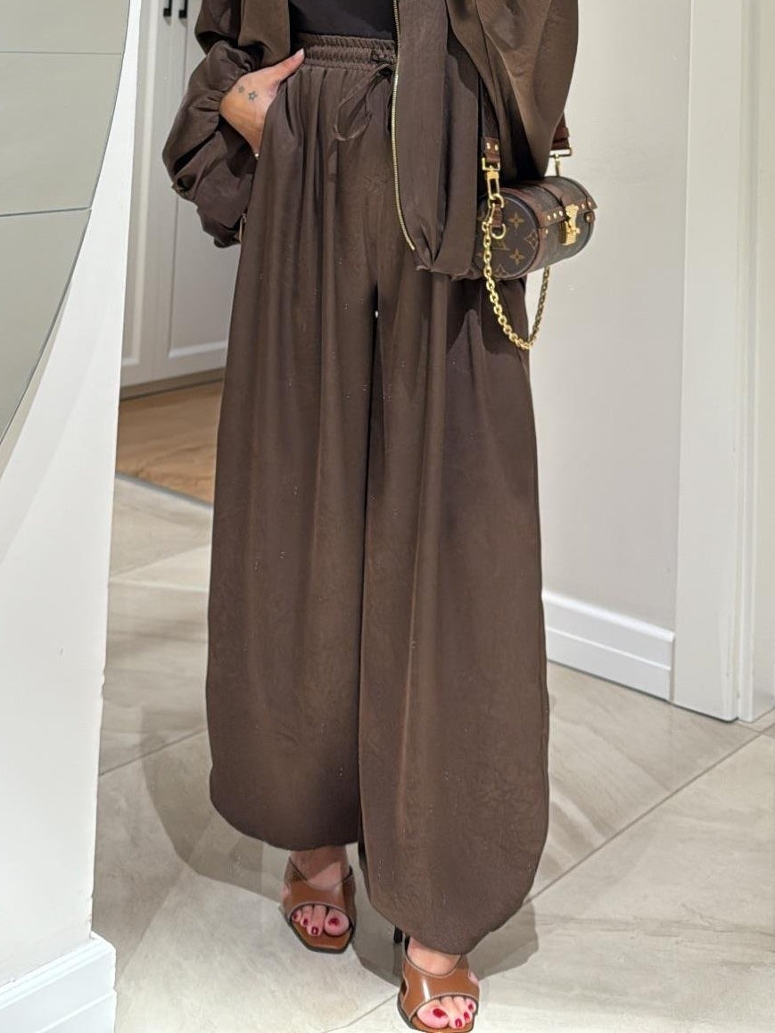 Women's Draped And Palazzo Pants Set