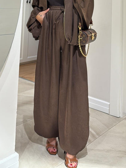 Women's Draped And Palazzo Pants Set