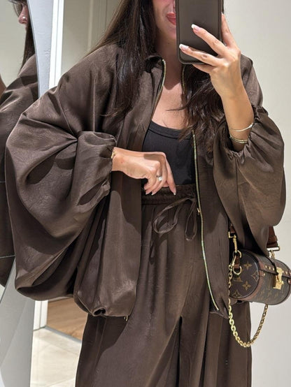 Women's Draped And Palazzo Pants Set