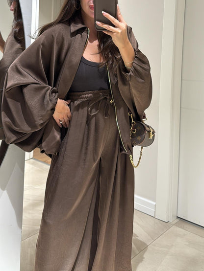 Relaxed Fit Tracksuit Jacket and Pants Set
