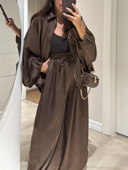 Relaxed Fit Tracksuit Jacket and Pants Set