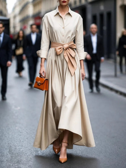 Elegant Long Sleeve Maxi Dress