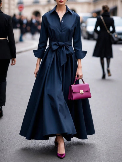 Beautiful Floor Length Maxi Dress with Tie Waist