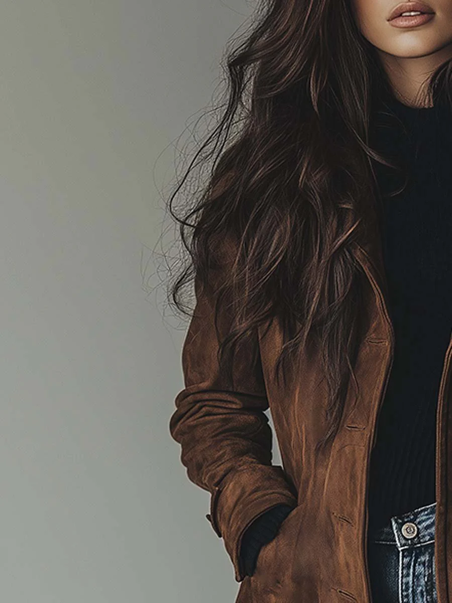 Classic Fit Ladies Long Button Coat