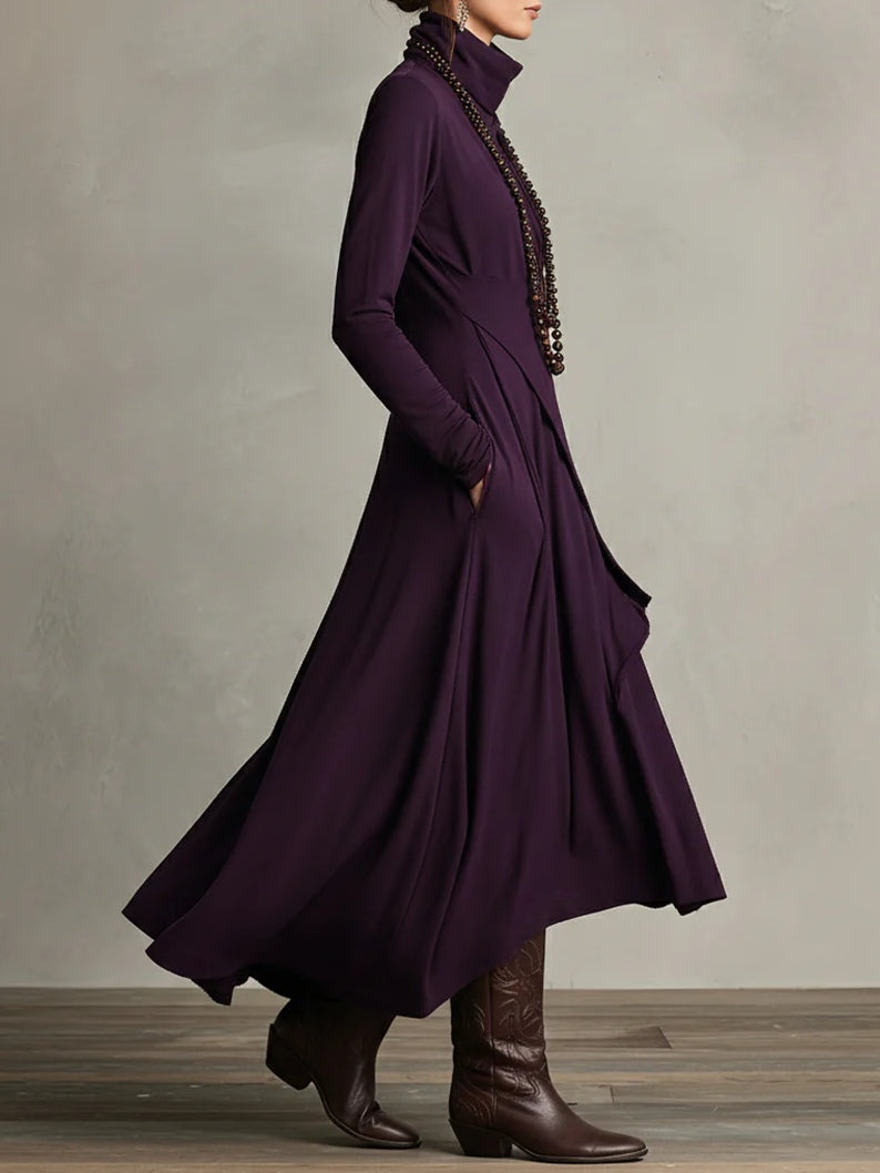 Chic Uneven Hem Midi Dress