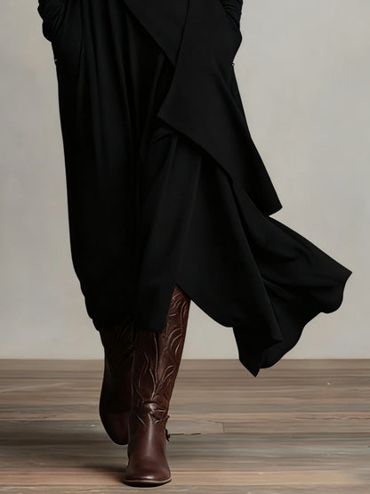 Chic Uneven Hem Midi Dress
